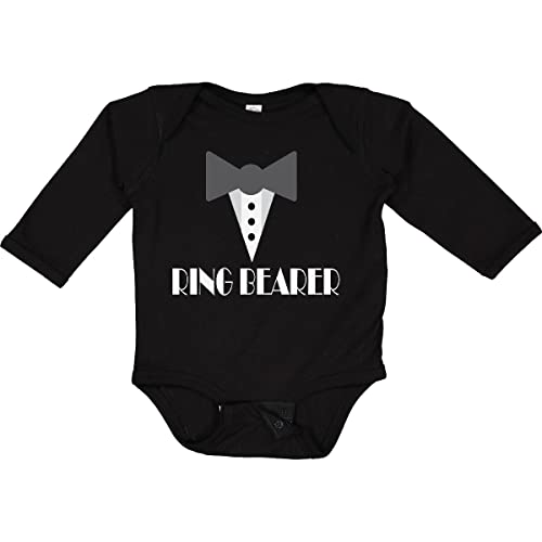 Image of inktastic Ring Bearer Mock Tux Tuxedo Long Sleeve Creeper