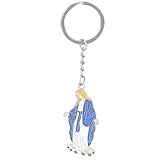 WATIIFUFU Mary Schlüsselanhänger aus Metall Tragbarer Taschenanhänger in Blau Robuster Schlüsselring für Handtasche Rucksack und Geschenk