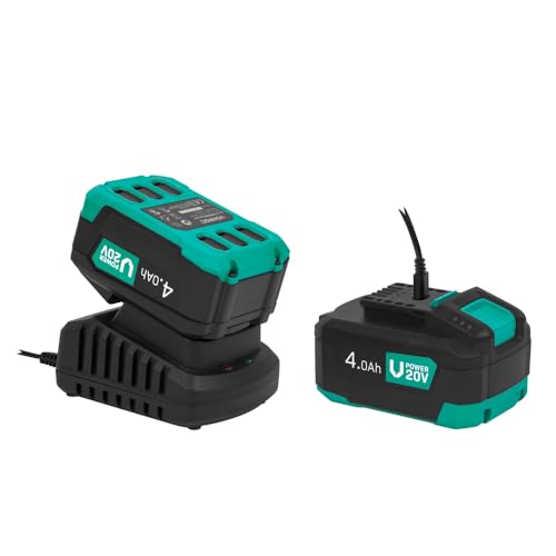 VONROC VPower 20V Kit de Démarrage – Batterie Lithium-ION 4.0Ah + Chargeur Double Rapide | Compatible Multi-Outils | Idéal pour Bricolage Intensif et Projets Longue Durée – vue 2