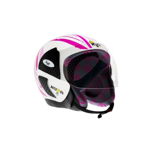 Image of Rydrkids Star S Peak - Kids Motorcycle Helmet with Visor & Peak - Size S 3 to 7 Years, Lightweight & Adjustable Safety Helmet for Boys and Girls