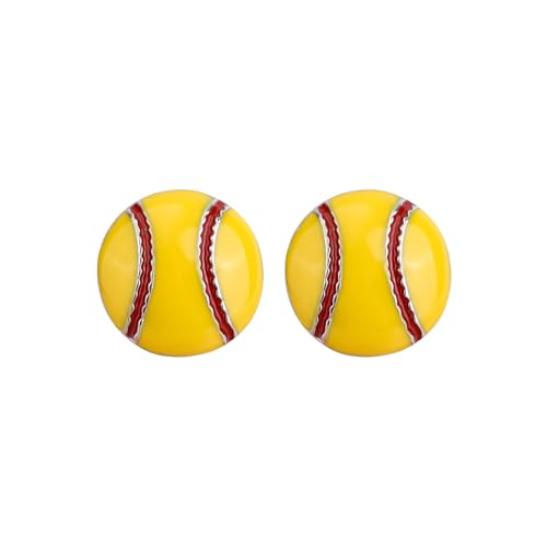 Baseball Earrings for Women, Lightweight Sports Stud Earrings Stylish Softball Jewelry Game Day Gifts for Baseballs Players Lovers Fans Mom Accessories (Yellow)