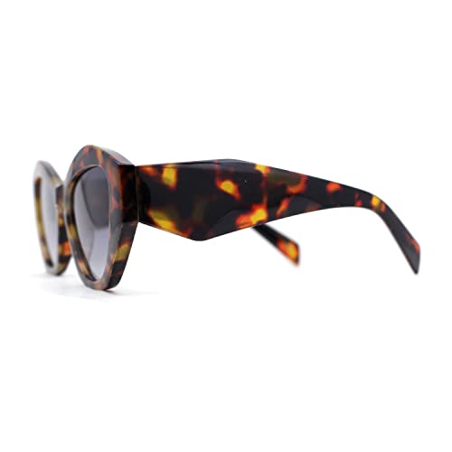 SA106 Womens Mod Geometric Angular Cat Eye Plastic Sunglasses3