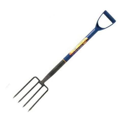 NEW GARDEN BORDER DIGGING FORK GARDENING HAND TOOL CARBON STEEL 4 TOOTH Cover