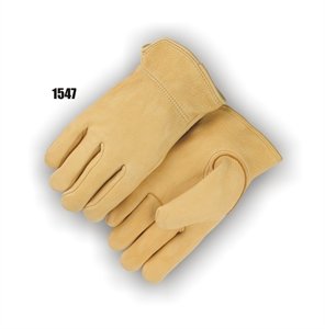 Majestic Glove 1547 10 Heavy Weight General Purpose Gloves Drivers L SZ 10 Grain Elkskin Leather Palm A-Grade