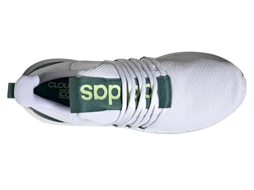 adidas Men's Lite Racer Adapt 7.0 Sneaker, White/Collegiate Green/Pulse Lime, 83