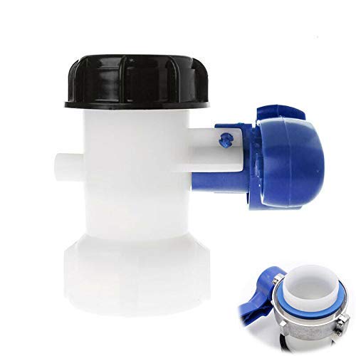 - Válvula mariposa DN40/DN50 con tuerca flotante de aluminio y plástico, para depósito de 1000 litros IBC