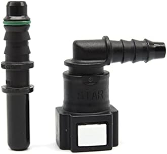 HiSport Fuel Line Hose Quick Release Connect - 7.89mm 5/16 in Male& Female Degree Nylon Push On 90 Degree Connector