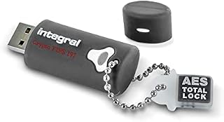 Integral 4GB Crypto-197 256-Bit Hardware Encrypted 3.0 USB Secure Flash Memory Drive - Certified to FIPS 197, Brute-Force Password Attack Protection & Rugged Double-layer Waterproof Design