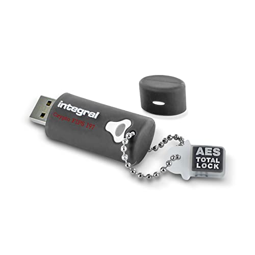 Chiavetta USB 3.2 Integral Crypto-C 32GB – Crittografia AES-XTS 256-bit A Doppia Password, Certificata FIPS 197, Per Mac E PC