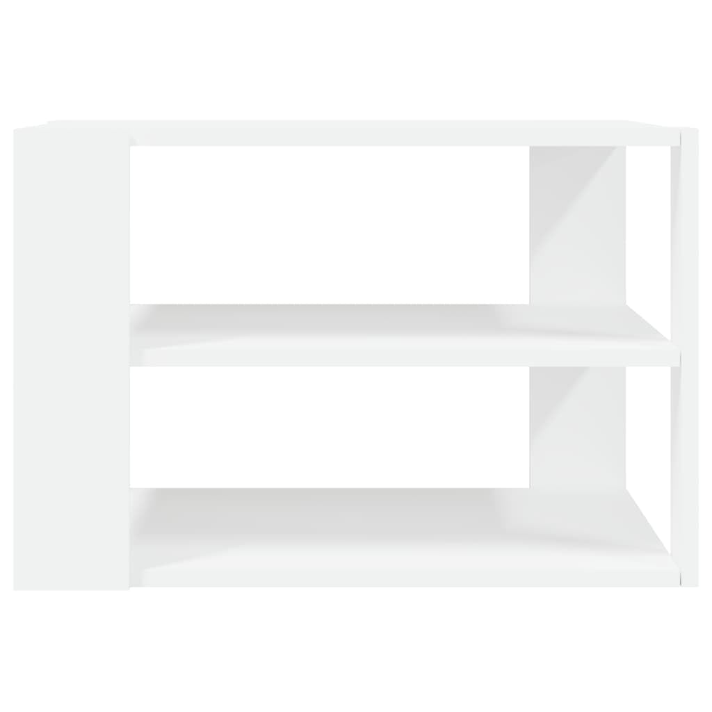 Homgoday Stolik kawowy inżynieria drewno biały 59,5 x 59,5 x 40 cm, konsola pomocnicza stolik do salonu stolik boczny herbata kawa sofa salon meble meble stoliki kawowe meble