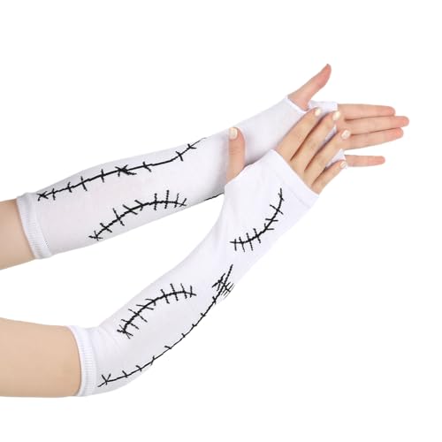 Image of SherryDC Womens Girls Cosplay Rainbow Striped Knee High Socks Leg Arm Warmer Fingerless Gloves Set