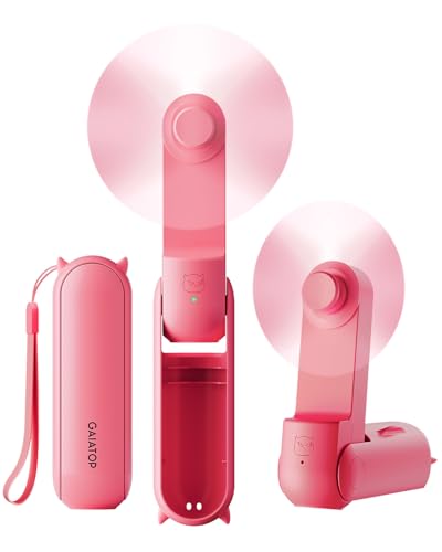 GAIATOP Portable Handheld Fan, 3 IN 1 Mini Foldable Travel
