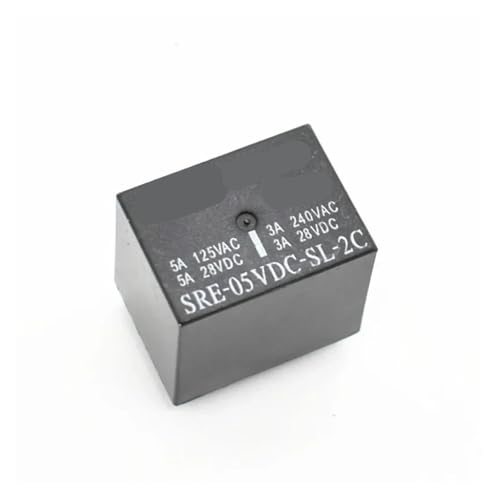 Relé electromecánico SRE-05VDC-SL-2C de 8 pines para control de potencia de 3A