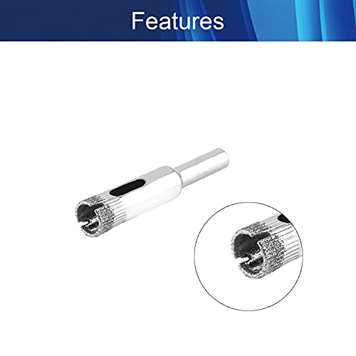 Broca diamantada 10 mm para vidrio y mármol 6 pcs miniatura 3