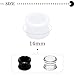 Pexveiuu 14mm thin Acrylic Gauges for Ear Tunnels Plugs Earrings Silicone Clear Black White Gauges Tunnel Earring Plastic Ear Plug Stretching Kit Piercing Jewelry Women Men 9/16 inch