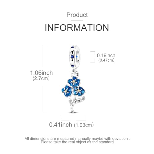 Image of 925 Sterling Silver Charms,Hypoallergenic Beads,Compatible with Pandora Bracelets and Necklaces,Women Holiday Gift Pendants