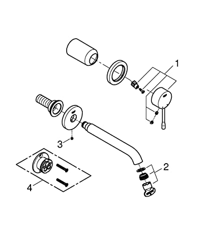 Grohe Essence New - Mischbatterie für den Außenbereich Waschbecken 2 AG 5,7 l M - Brushed Warm Sunset