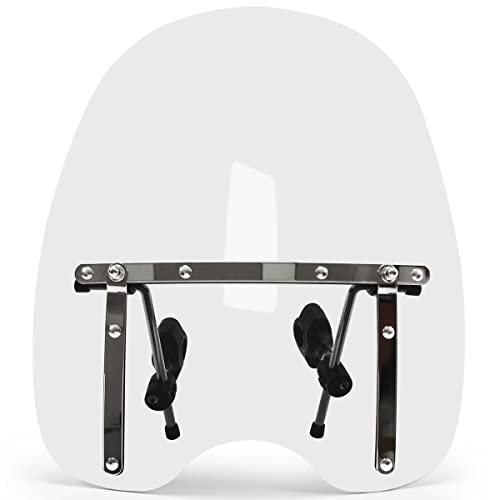 MZYPARTS 19''x17" Motorcycle Front Windshield For Kawasaki Vulcan VN500 750 800 900 1500 1600 1700 Windscreen Clear Motorbike Wind Deflector Screen Protector