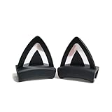 Oreilles de Chat Noires pour Casque, Accessoire Mignon en Silicone pour Casque Audio, Orei...