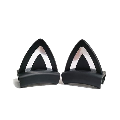 Oreilles de Chat Noires pour Casque, Accessoire Mignon en Silicone pour Casque Audio, Oreilles de Chat détachables, Compatible avec la Plupart des Casques