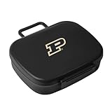 FANMATS NCAA Purdue Boilermakers Travel Bento Lunch Box — Team Logo Design | Latching Lid | Reusable | 3 Compartments