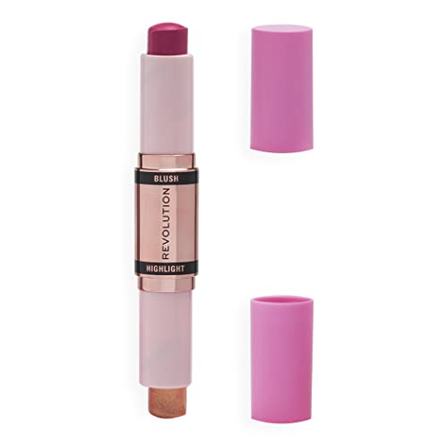 Makeup Revolution, Barra de Colorete e Iluminador, Golden Shine, Colorete para el Rostro e Iluminador, 4.3g