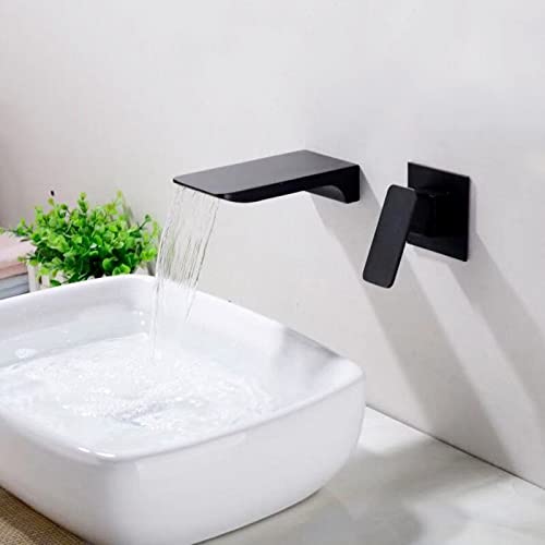 Mitigeur de lavabo de salle de bains avec jet cascade finition chrome brillant