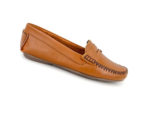 Mocassim Feminino, de couro, palmilha Anatomica 450 (34, whisky)