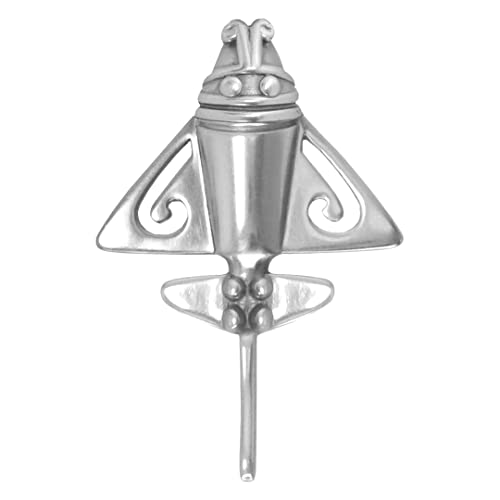 Image of Colombian Emerald & Multi-Material Options | Quimbaya Flyer Lapel Pin | Ancient Alien Golden Jets Collection