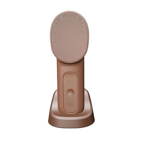 Cepillo Limpiador Facial Eléctrico de Silicona ELBA - Masajeador Facial de Belleza Reafirmante Antiarrugas y Antienvejecimiento - Cepillo Exfoliante con Fototerapia LED y Tecnología de Frío y Calor