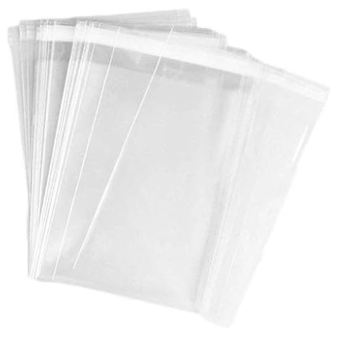 100Pcs 13.5" X 17.5" Clear Automatic Sealing Flat Cello/Cellophane Digital Packaging Bag Waterproof Bags Gift Bags With Adhesive Closure Good for Clothing Factory Daily Use Cover