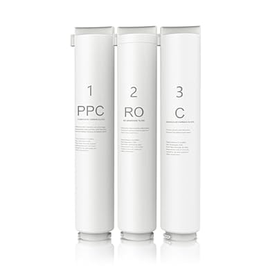 GLACIER FRESH RO Under Sink Reverse Osmosis System water filter, Effectively removes lead, heavy metals, PFOA, PFOS, and other pollutants, 3 PACK