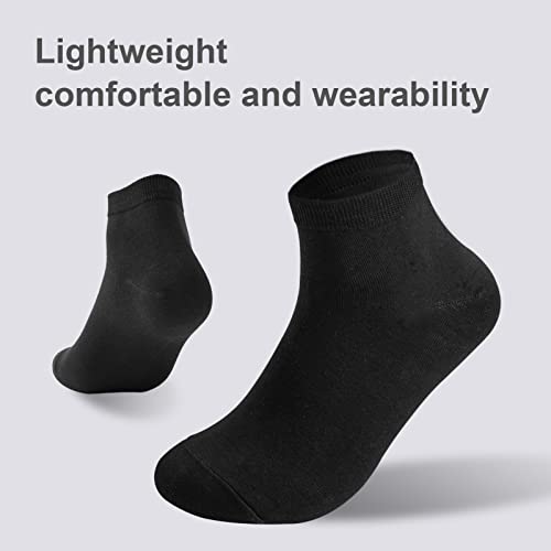 J-Box 8 Packs Cotton Socks For Men Black Low Cut Breathable Multipairs Running For Men Ankle Socks #TOP4