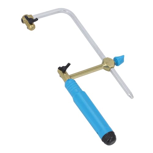 Fafeicy Kit de Scie à Chantourner 70 Mm avec 8 Couteaux, Scie à Main en Acier à Haute Teneur en Carbone pour le Travail du Bois, l'artisanat en Métal et en Plastique, Poignée Ergonomique Réduit la