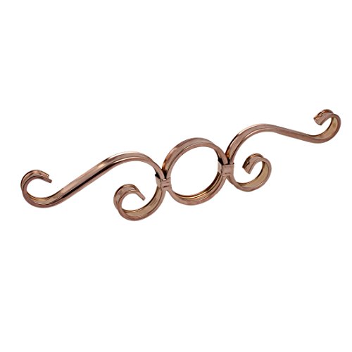 Aexit 500mmx100mm Stainless Construction Hardware Steel Hollow Scroll Baluster Stair Rail Part Red Gold Tone Model:73as151qo67