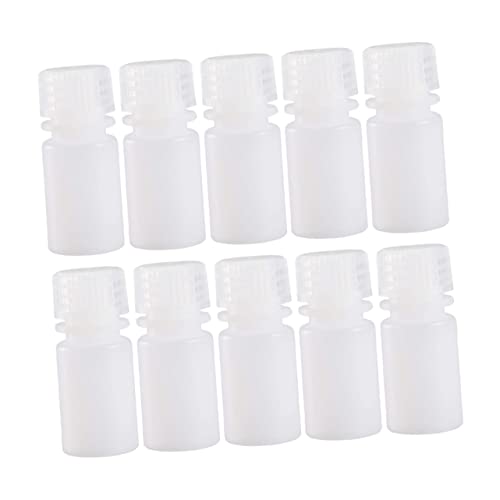 MUCKLILY 10pcs Acid/Alkali-Resistant Pp Plastic Bottles Heatproof Lab Reagent Bottle Odorless Thickened Leakproof Design