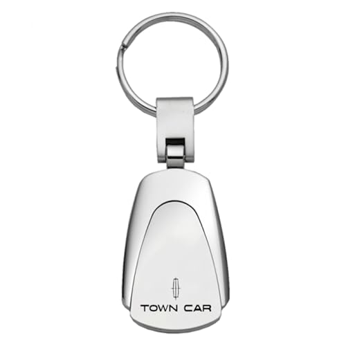 Au-Tomotive Gold Inc. Officially Licensed Silver Teardrop Keychain for Lincoln Town Car