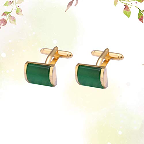 HEALLILY 2 stuks manchetknopen voor mannen groen opaalhemd klinknagels manchetknopen voor mannen bruiloft winkel elegante geschenken - Image 8