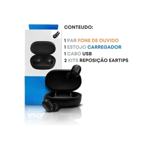Fone de Ouvido Bluetooth 5.0 Par Sem Fio Duplo - Intra Auricular MIURI