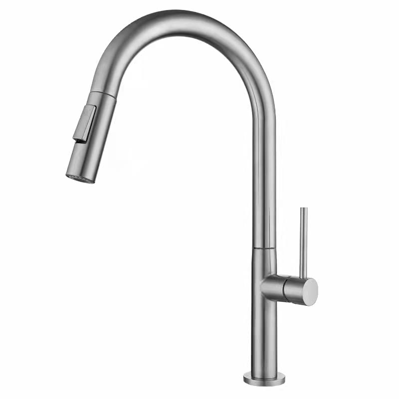 Robinet de lavabo de cuisine à douchette extractible eau chaude froide