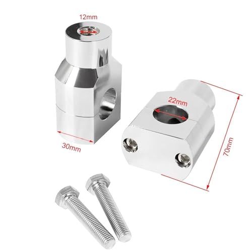 Abrazadera manillar moto 25mm elevador tija para Harley cromo 4