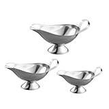 FUNOMOCYA 3-teilige Edelstahl Soßenhalter Praktische Sauciere-boote Für Sojasauce Und Dip-saucen