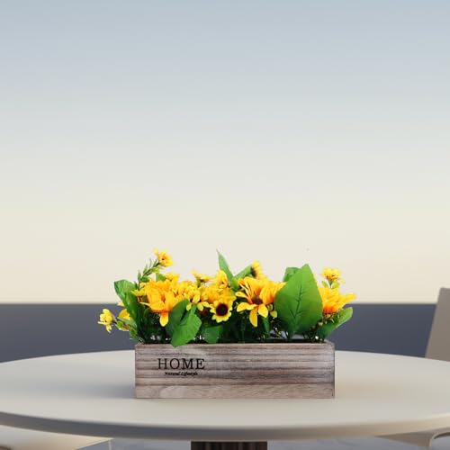 Tournesol artificiel réaliste, plante décorative de table - 5