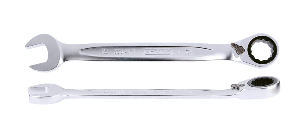 KS TOOLS - 503.4620 - Jeu de 10 clés mixtes à cliquet reversible GEARplus - 8-19 mm - jeu de clés plates en étui