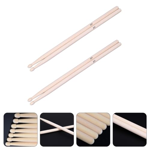 Baquetas de madera para batería 2 pares 41 cm beige miniatura 3