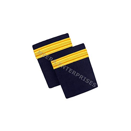 Image of Third Officer Epaulettes (Blue & Gold)-01
