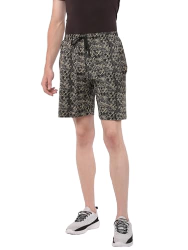 Image of Dollar Solid Men's Shorts | All-Over Print | One Side Zipper Pocket with Label Branding | Self Waistband with Drawcord | Wide Array of Attractive Prints
