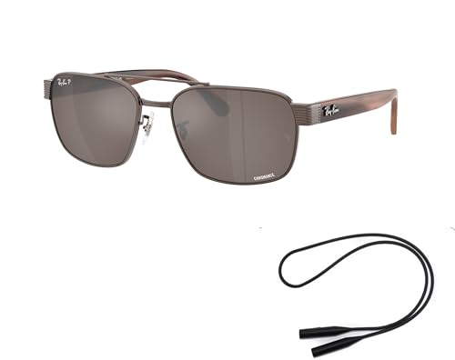 Ray-Ban RB3751CH Sunglasses Bundle: RB 3751 CH 9259AN Copper Polar Brown and Universal Anti-slip Silicone Leash2