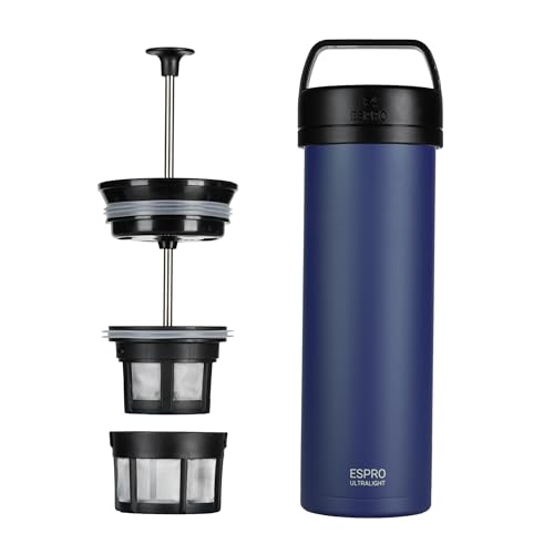 ESPRO P0 Ultralight French Press Coffee Maker for Travel, Vacuum...