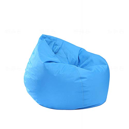 Aoile Sofa Sack£¬Bean Bag Chair Solid Color Oxford Chair Cover Large Beanbag (Filling is not Included), Waterproof Stuffed Foam Filled Furniture Accessories Dorm Room Sky Blue 60X65CM